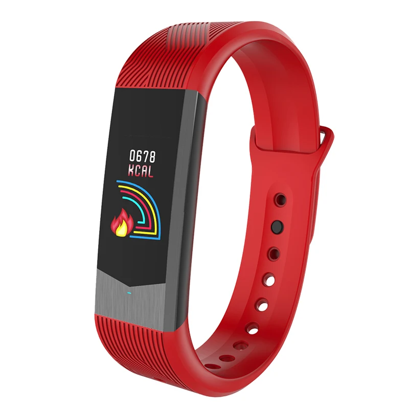 Red B30 Bluetooth спортивные 3D UI Смарт-часы для женщин и мужчин пульсометр Монитор артериального давления Браслет Водонепроницаемый фитнес-трекер группа - Цвет: Red