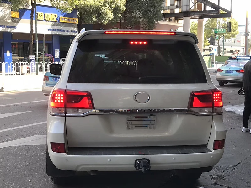 Автомобильный светодиодный черный хвост светильник для Toyota Land Cruiser 200 FJ200 LC200 2008 2015