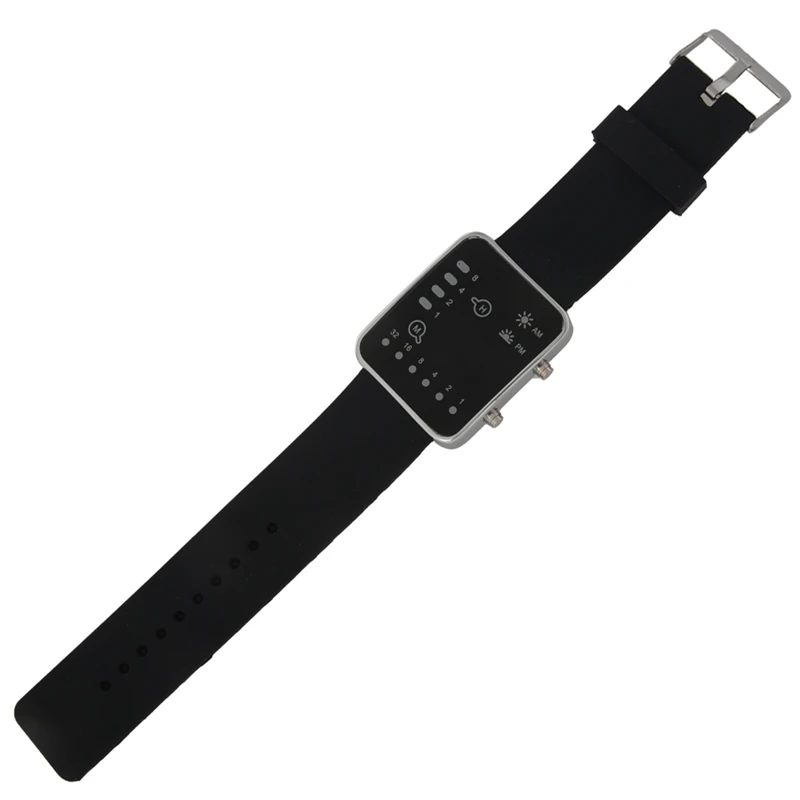 Топ унисекс силиконовые спортивные часы Красный светодиодный цифровой бинарный