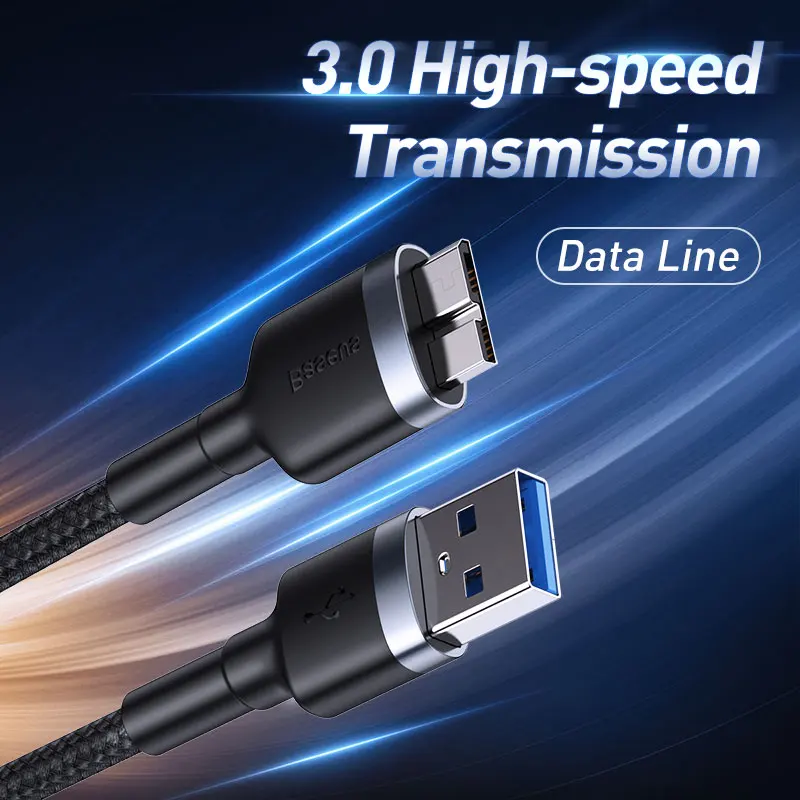 Baseus USB 3 0 к Micro B кабель 5 Гб быстрая Тип usb головкой для передачи данных HDD чехол SSD