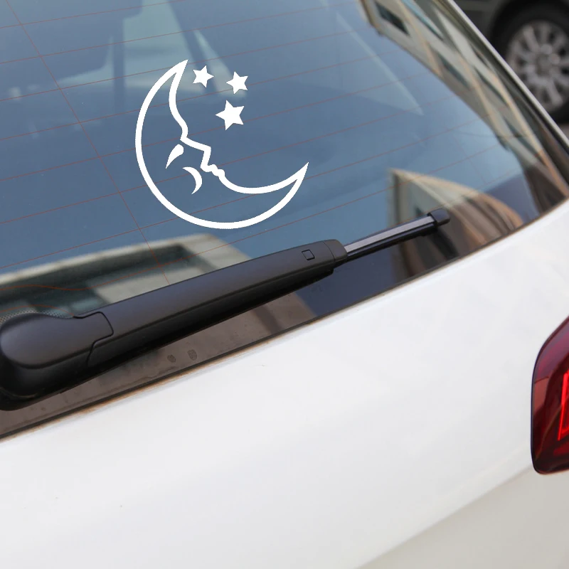 

YJZT 13.3X16.3CM Lovely Stars And Moon Vinyl Decals Whole Body Decoration Car Sticker C25-0468