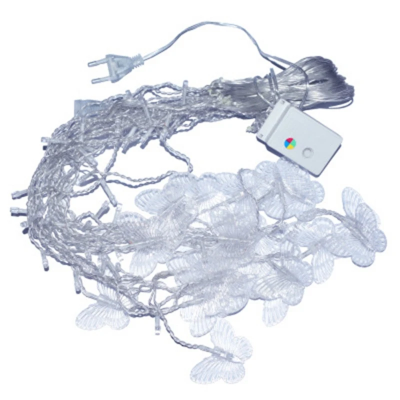 

4m Butterfly Christmas Light LED String Strip Festival Holiday Icicle Curtain Lights Christmas Decoration Wedding Lamps