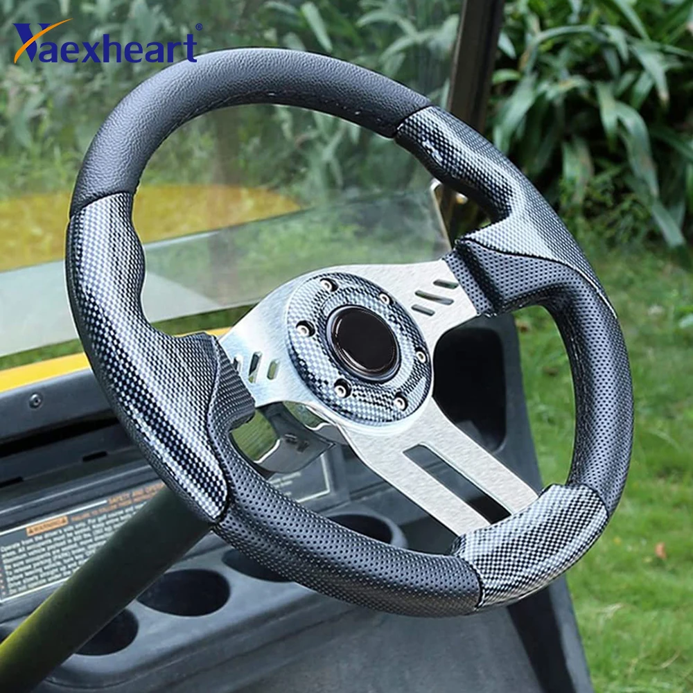 

Golf Cart carbon fiber Steering Wheel Generic for Most Golf cart EZGO Club Car Yamaha