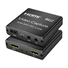 Карта видеозахвата, совместимая с USB 2,0, 4K, HDMI, вход к микрофону, аудио, 1080p, видео, для игр, прямого эфира, коробка для записи