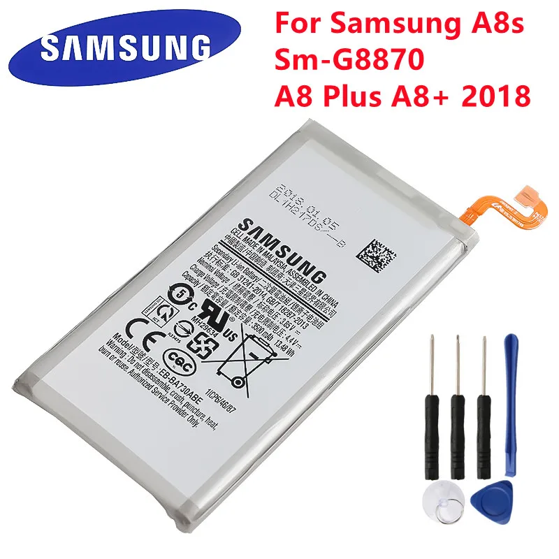 Оригинальный телефон Samsung Galaxy A8 Plus + 2018 с внешним аккумулятором A730F A730DS 3500 мАч A8s G8870