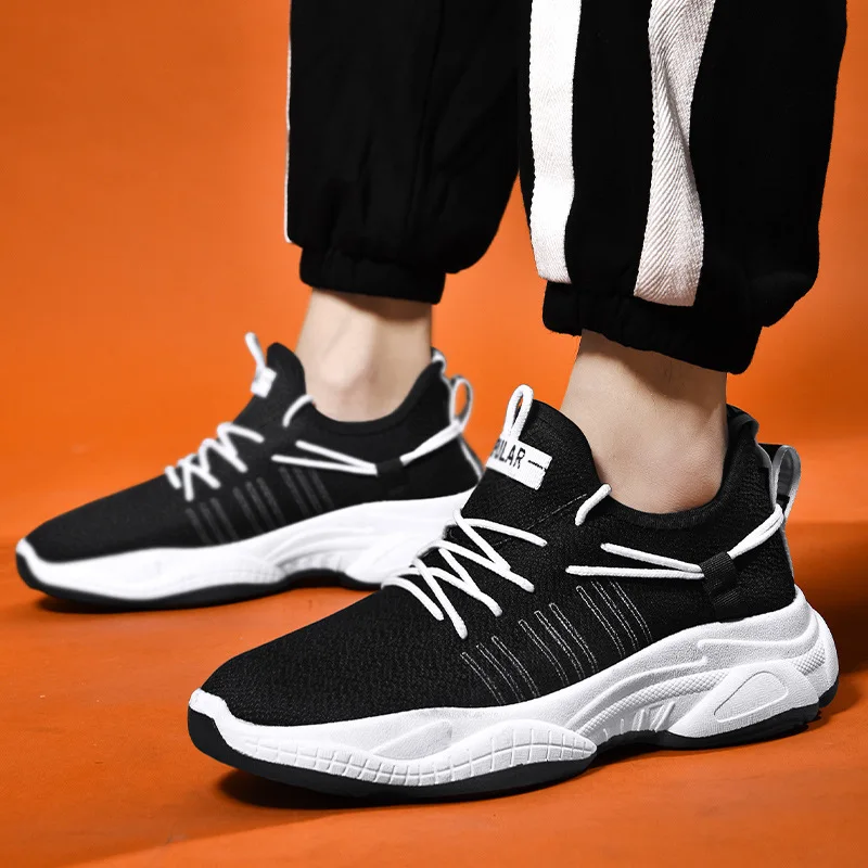 Men Running Shoes Sneakers Breathable Yellow Jogging Light Walking Footwear Non-slip Hard-wearing Sport Zapatillas Hombre | Спорт и