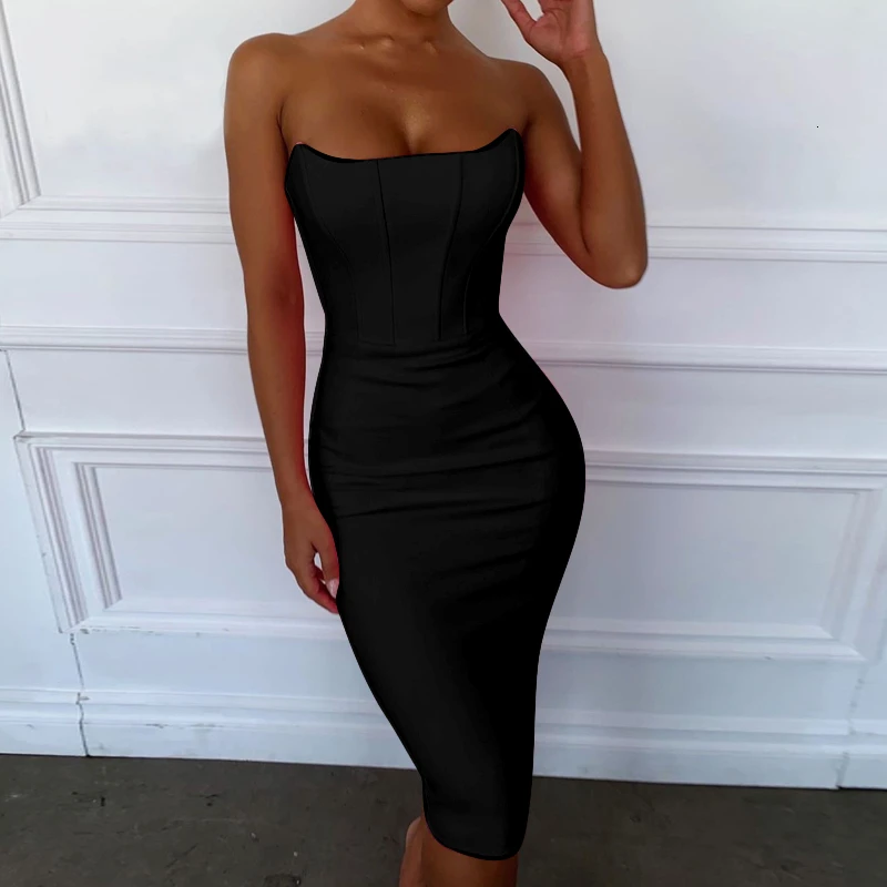 COSYGAL 2019 пикантные вечерние платья без бретелек до колена зимнее осеннее платье