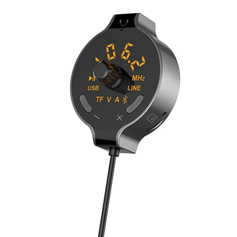 

Car Wireless Bluetooth FM Transmitter Car Kit Hands-Free Calling MP3 Player Battery Voltage Display Dual USB Charge