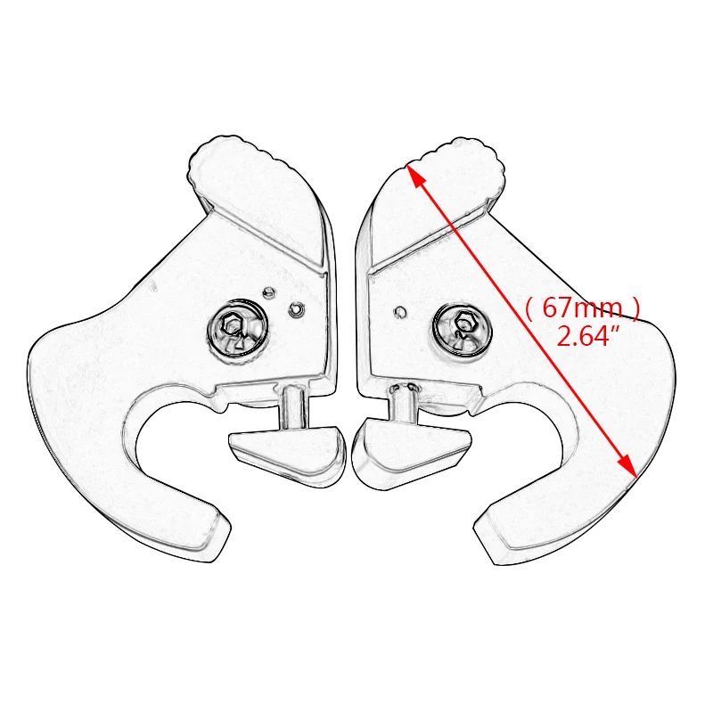 Motorcycle Rotary Sissy Bar Luggage Rack Docking Latch Clip Kit - Harley Touring Glide Sportster XL Softail - Black Detachable image 2