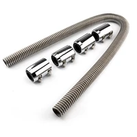 1set 24 36 48 inch engine cooling radiator stainless steel soft water pipe flexible coolant water hose with caps hose clamp kit