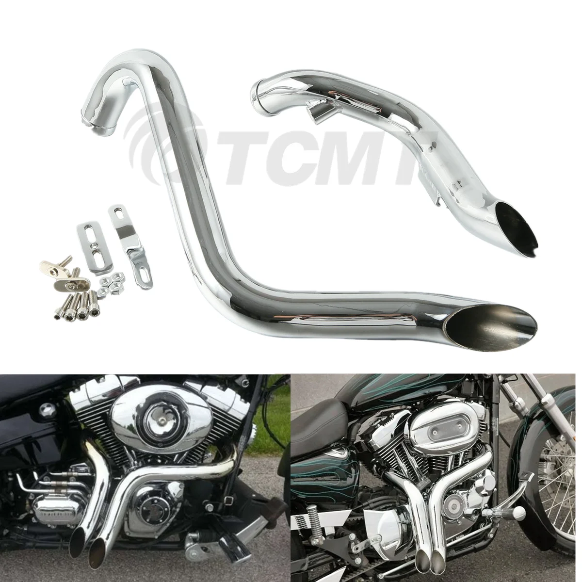 Выхлопные трубы для мотоцикла 1 3/4 дюйма 75 Harley Dyna 1991-2017 Softail 1986-2017 Touring 1984-2016 Sportster