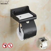 bathroom toilet paper holder toilet roll paper rack with phone shelf wall mounted aluminum blacksliver el7566