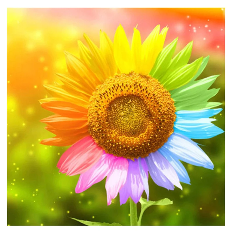 

5d Diy Flower Colorful Diamond Painting Full Drill Round Embroidery Sale Pictures With Rhinestones Hobby Handmade Room Decor