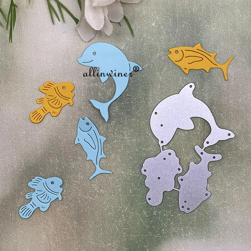 

3 шт., трафареты для резки рыбы-клоуна