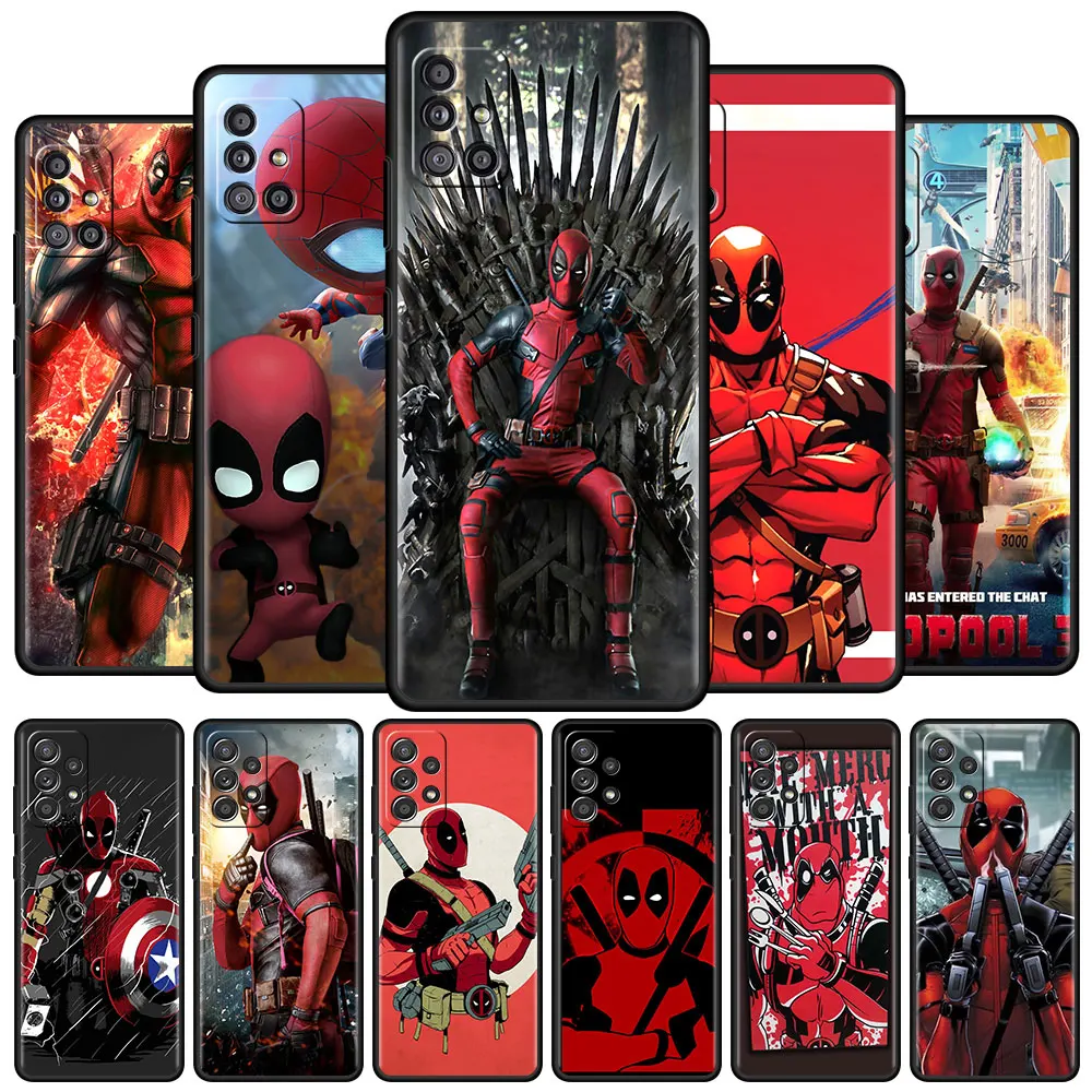 

Hero Deadpool MARVEL For Samsung A51 A12 A21s Phone Case for Galaxy A71 A52 A31 A32 A02s A72 A11 A41 A22 A01 Soft Cover