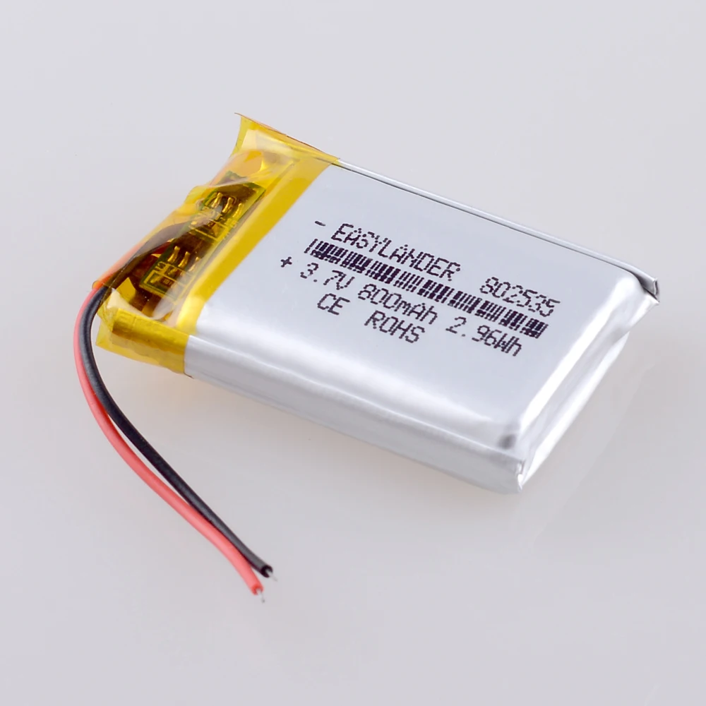 3 7 V 802535 800mAh 602535 600mah литий-ионный полимерный литиевый аккумулятор Bluetooth наушники