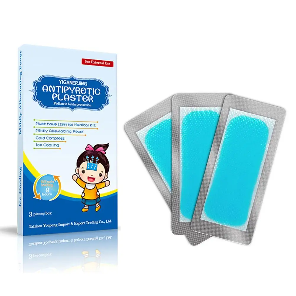 3 шт./компл. ребенка лихорадка охлаждающий гель листов заплаты малыш травяные