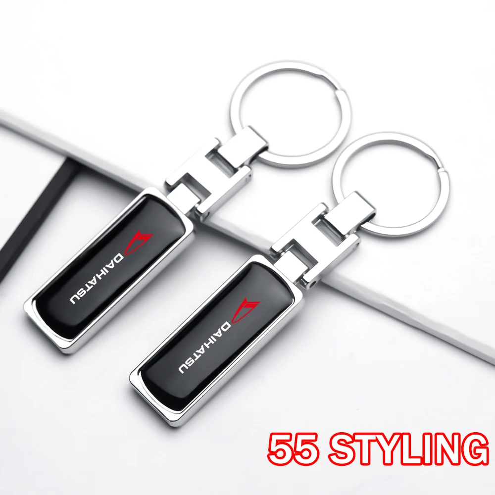 

3D Epoxy Metal Key Chain Auto Badge Keyring Key Fob Keychain Decoration for Daihatsu Terios Sirion Mira Materia Rocky D-Base YRV
