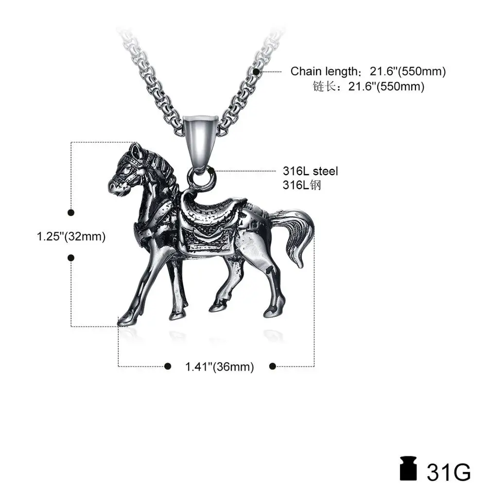 Цепочка с подвеской в стиле хип хоп для мужчин Крутое ожерелье из нержавеющей