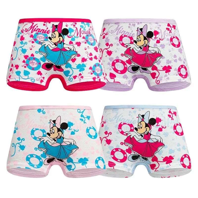 4 шт. хлопковые трусики для девочек детское нижнее белье с героями мультфильмов