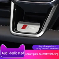 car sticker car sline steering wheel center badge decorative sticker cover for audi a6 car decal car accessories dropshipping