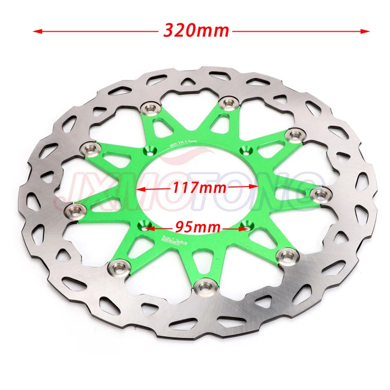 320 мм Большая передняя плавающая Тормозная дисковая роторная пластина подходит