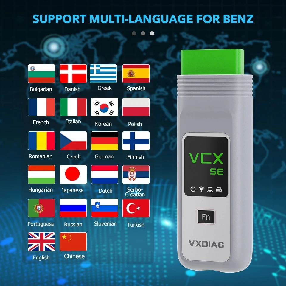 VXDIAG VCX SE для Benz obd2 диагностический инструмент Mercedes ECU онлайн-сканер кодирования C6