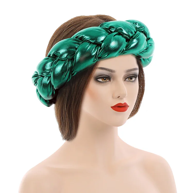 

New Arrival 2021 Fashion Style African Women Solid Color Headtie African Caps