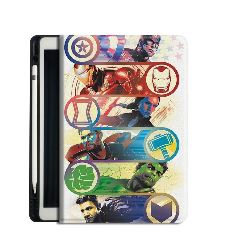 

Marvel Avenger Pen slot Cover for IPad Pro Case for IPad Mini 1 2 3 Case for 9.7 2017 2018 IPad Air 1 2 9.7 Tablet Soft Fundas