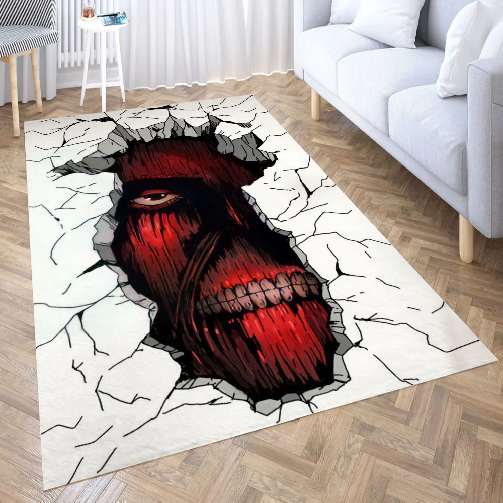 Attack On Titan Carpet for Living Room 3D Hall Furniture Floor Mat Bath Anime Area Rug Teenager Bedroom Decora