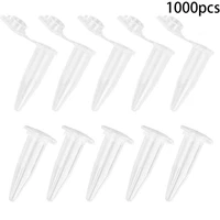 1000pcs mini centrifuge tubes 1 5ml raduated clear plastic centrifuge vials with flat top snap cap