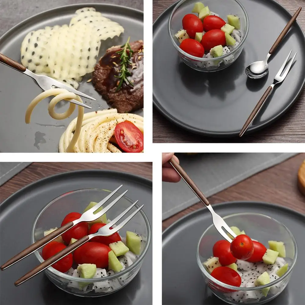 6 шт./компл. европейские столовые приборы набор столовых приборов из нержавеющей