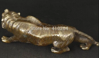 free shipping Chinese Copper Carved animal Tiger Statue |