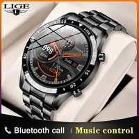 lige 2021 new smart watch men full touch screen sports fitness watch ip68 waterproof bluetooth for android ios smartwatch mens