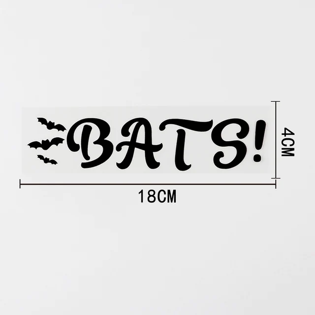 

18CMX4CM Originality Animal Bats Vinyl Car Sticker Decal Black/Silver