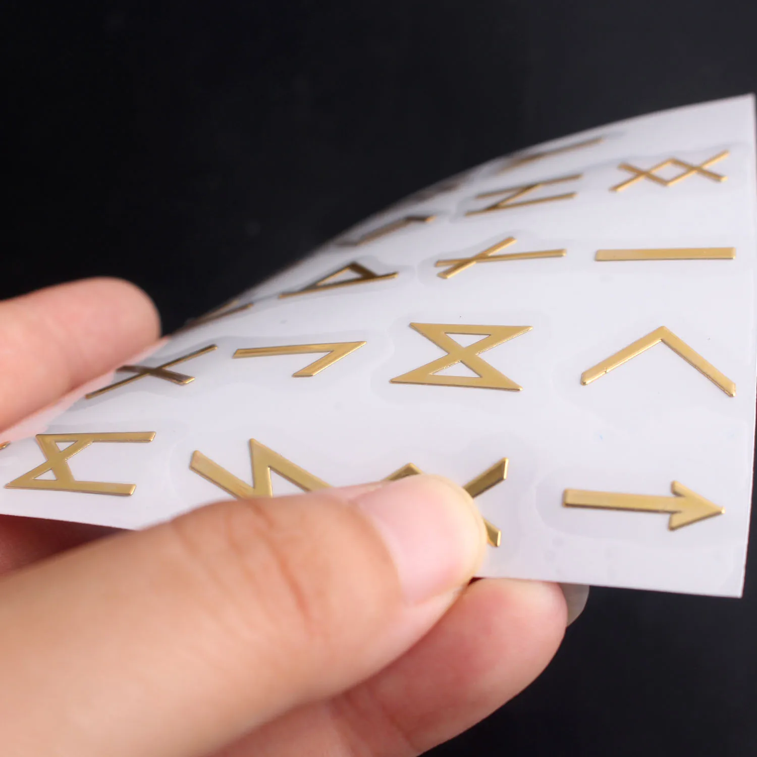 Chakra Energy Metal Rune Stickers Set Copper Paste Runes Amulet Geometry Symbols Sticker Decor Reiki Healing | Дом и сад
