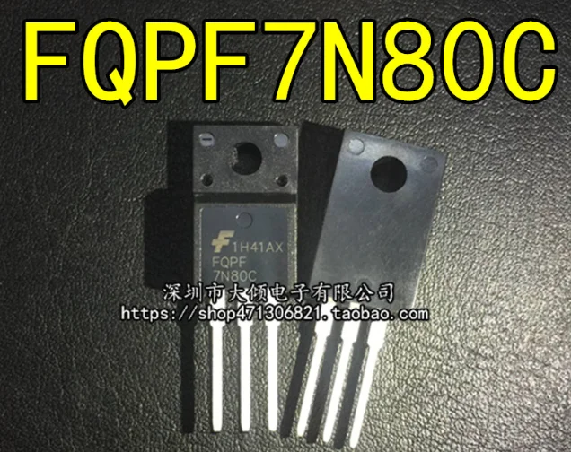 

Mxy 10PCS FQPF7N80C TO-220F FQPF7N80 TO-220 7N80 7N80C 800V 7A new original