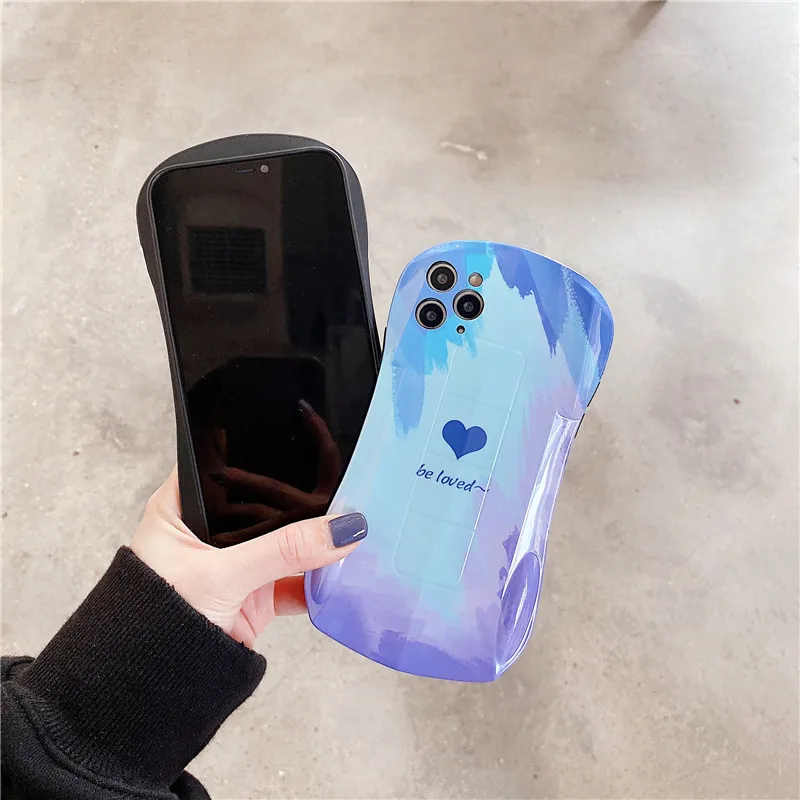 

Love Heart Couples Phone Case for Iphone 12 11 Pro Max Xs Xr SE2020 7 8plus Small Waist Soft IMD Shockproof Anti-fall Back Cover