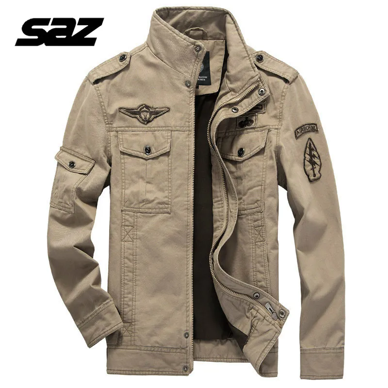 

Saz 2021 NEW Men Bomber Flight Pilot Jacket Men Casual Jacket Pilot Air Force Male Army Military Motorcycle Race Coats Fashion