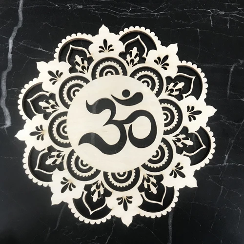 

Деревянный цветок жизни, подвеска