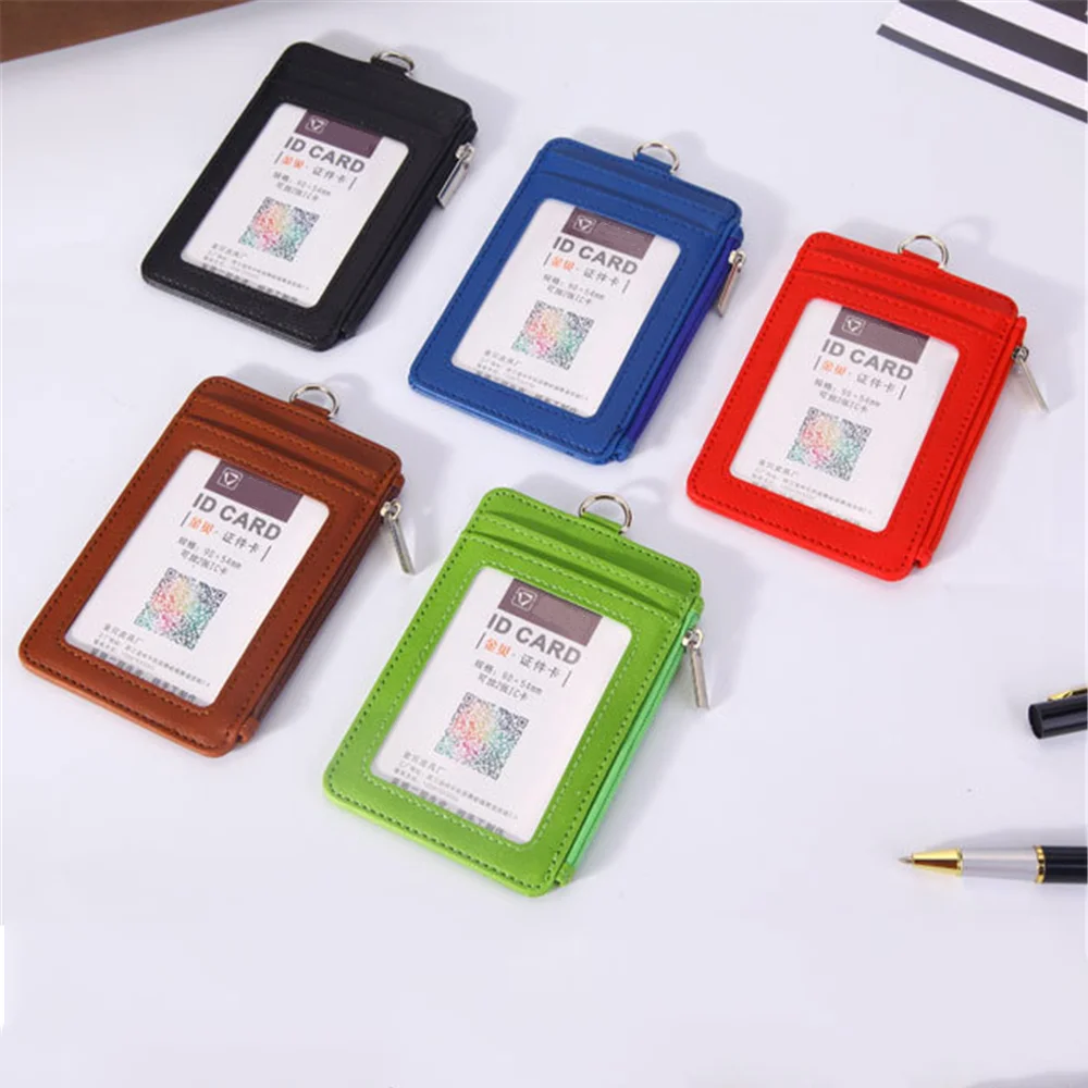 1 шт. Кожа удостоверение личности Визитницы шнурки ожерелье карт с застежкой