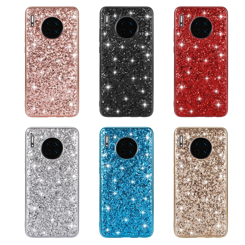 

Case For HuaWei Mate 30 Fashion Shining Glitter Diamond Case For HuaWei Mate 20 Pro Lite 20X Soft Silicone Anti-fall Back Cover