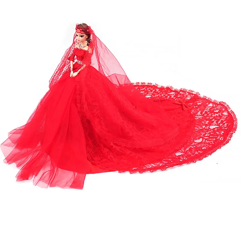 Большая кукла со шлейфом 90 см креативная Свадебная подарочная коробка принцессы