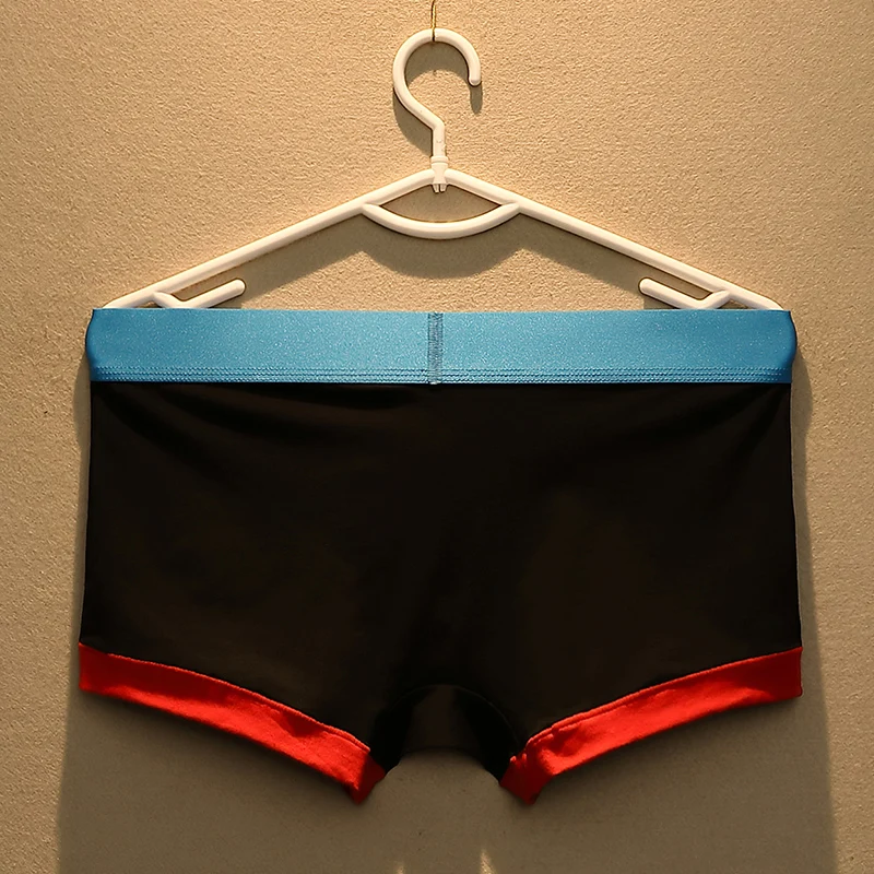 Мужские трусы боксеры AIIOU черные дышащие из хлопка сексуальное нижнее белье для