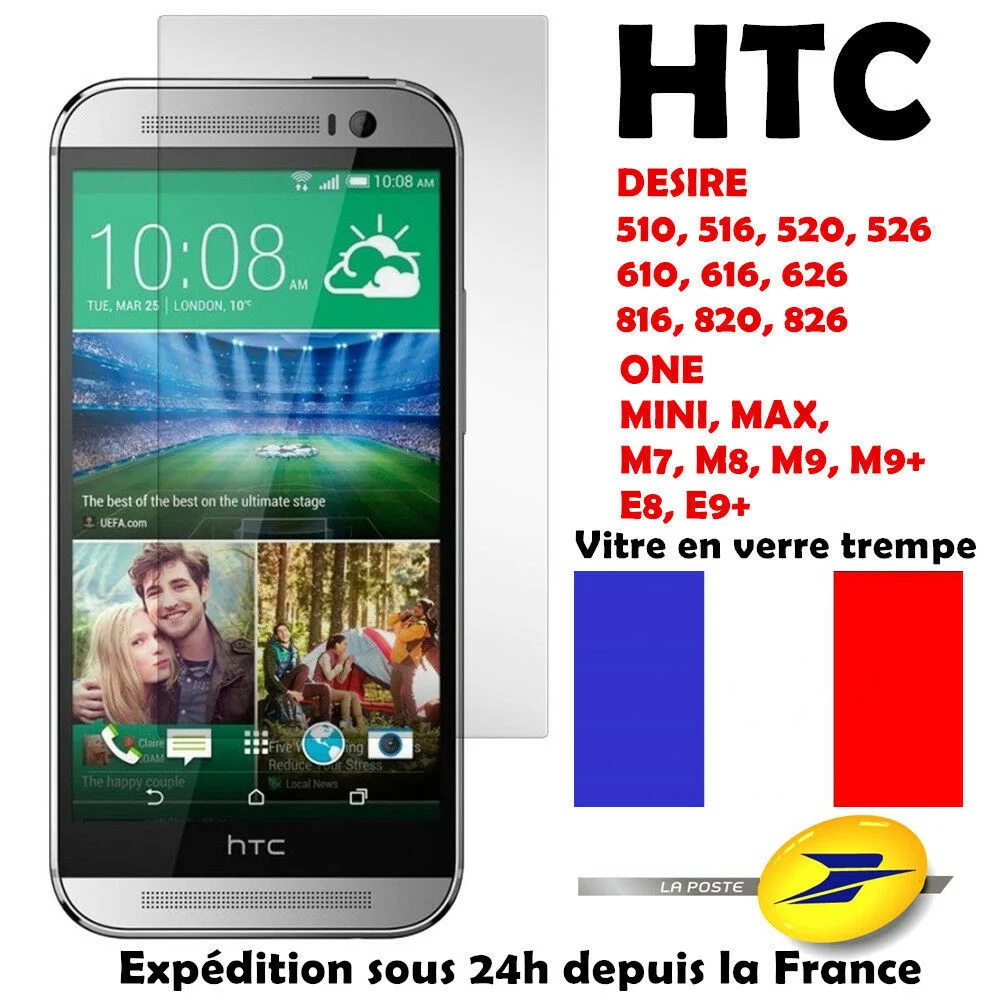 

film protecteur vitre protection d'cran verre tremp For HTC 820/626/510/M9/M8/M7