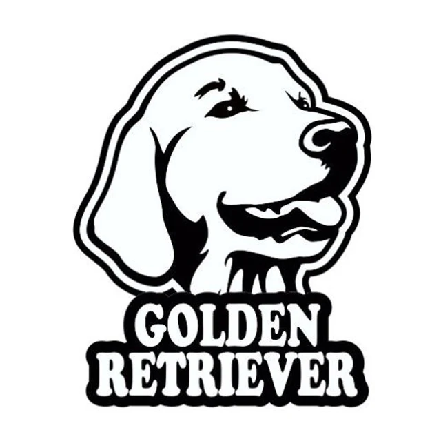 

10.5cm*13.1cm Golden Retriever Dog Motorcycle Decor Car Sticker