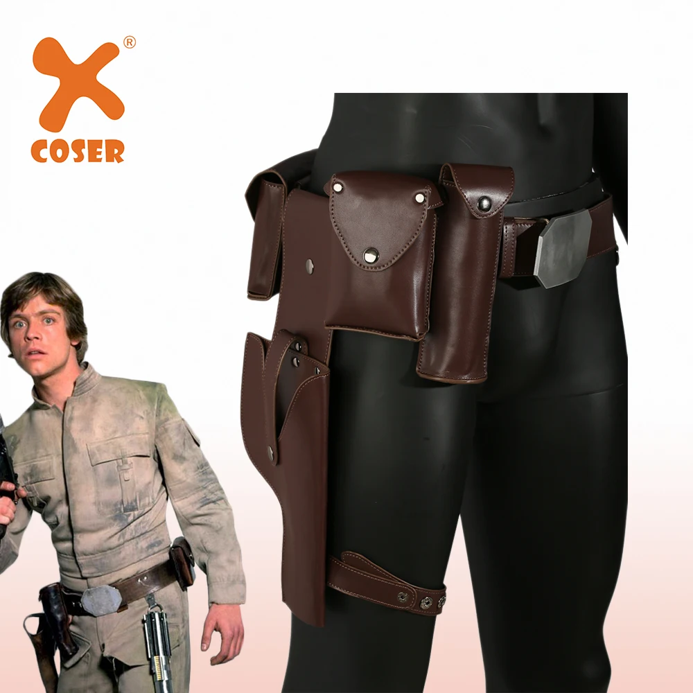XCOSER футболки с рисунками Люка Скайуокера из искусственной кожи пояс для косплея