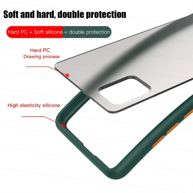 Funda de PC mate para Honor 50, 20, 30, 50, V30, V40, X20 SE, a prueba de golpes, funda trasera dura de TPU suave para Honor 50 Lite-4