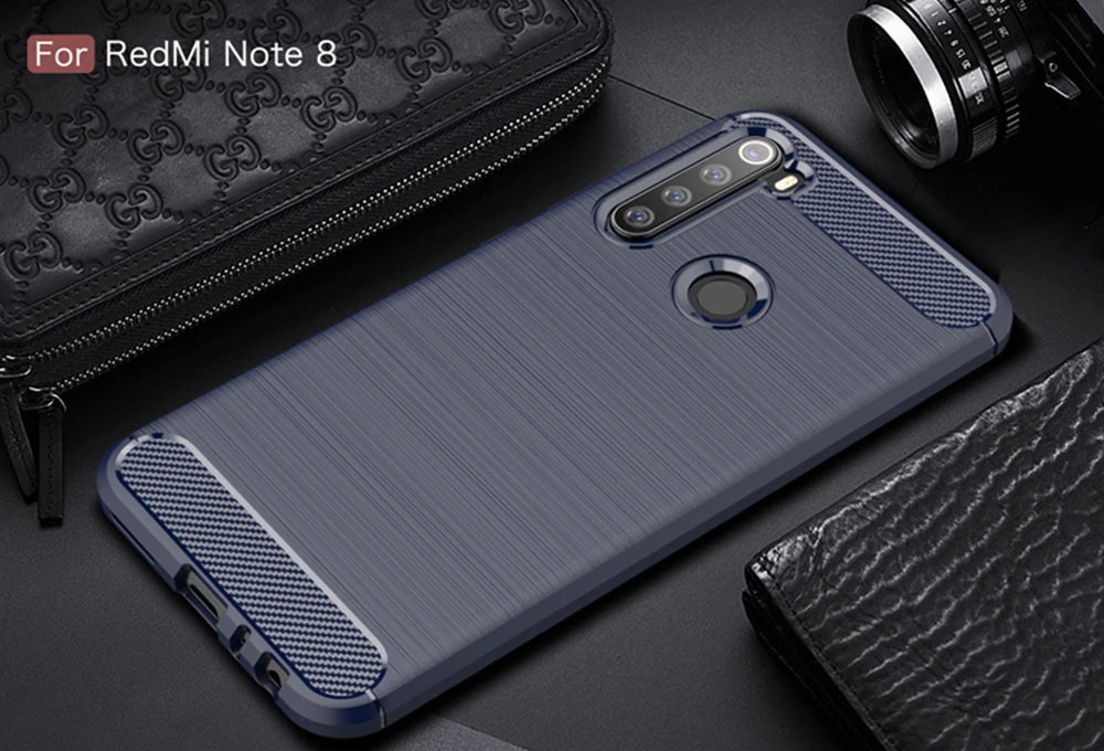 Для Xiaomi Redmi Note 8 Pro Чехол из углеродного волокна чехол 360 полная защита чехол для телефона Redmi Note 8 чехол противоударный бампер