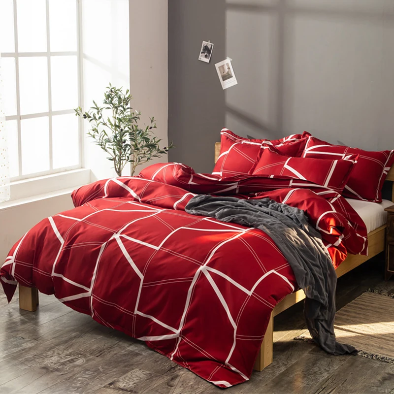 

Новый современный комплект постельного белья с геометрическим рисунком, пододеяльник с пододеяльником, наволочка без простыни, постельное...